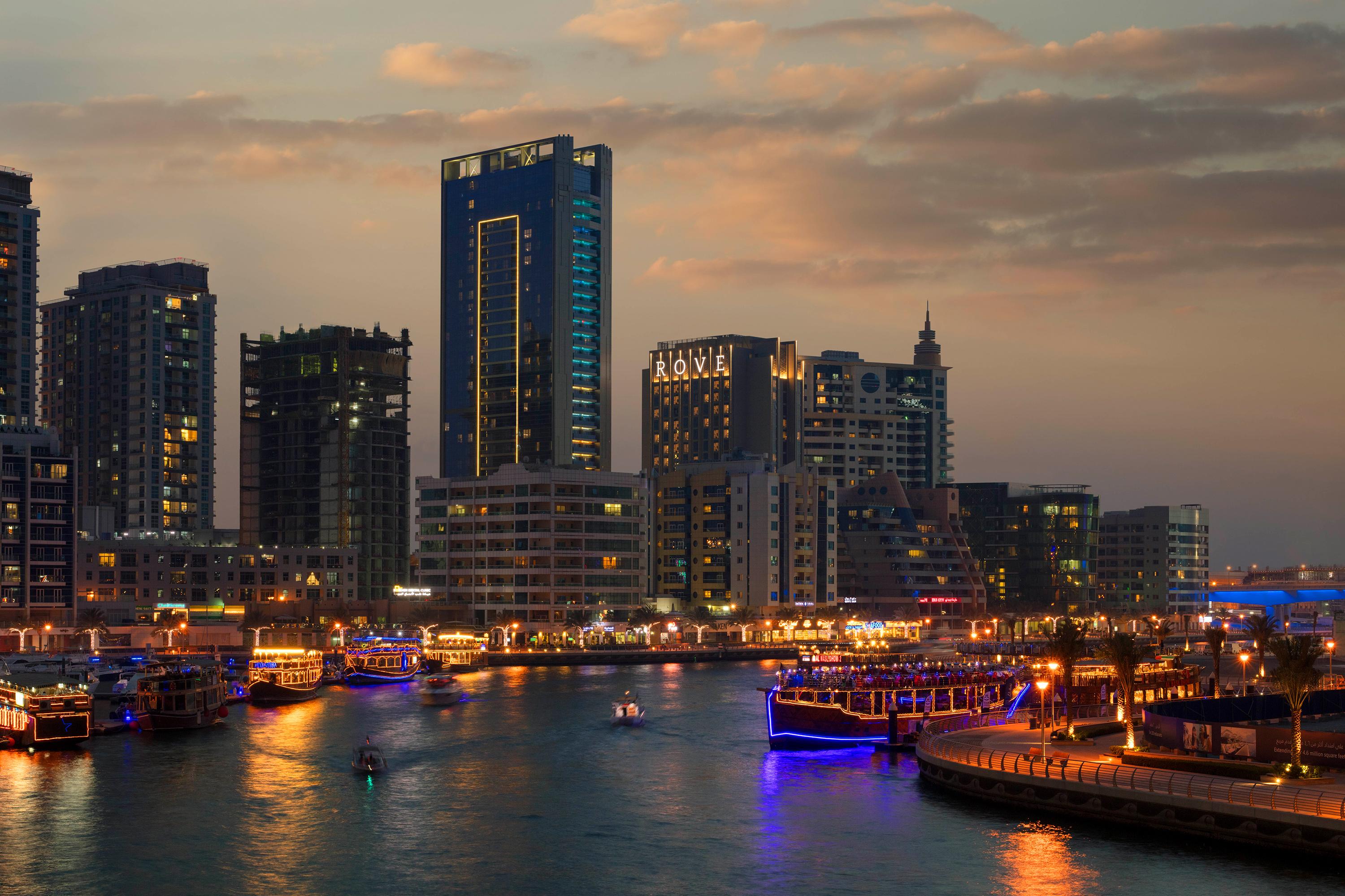 Hotel Rove Dubai Marina Exterior foto